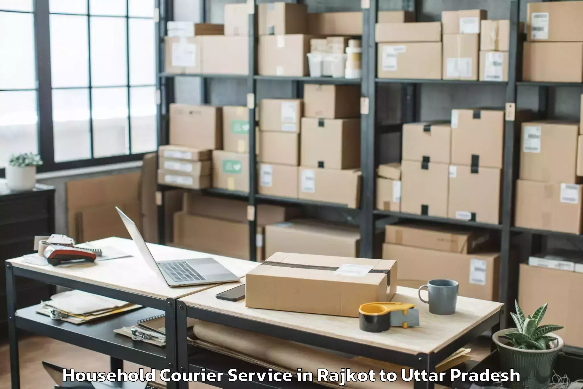 Top Rajkot to Shankargarh Household Courier Available